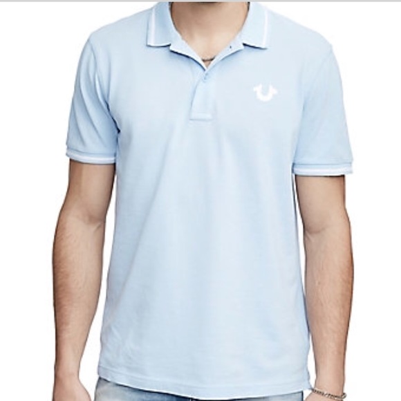 light blue true religion shirt